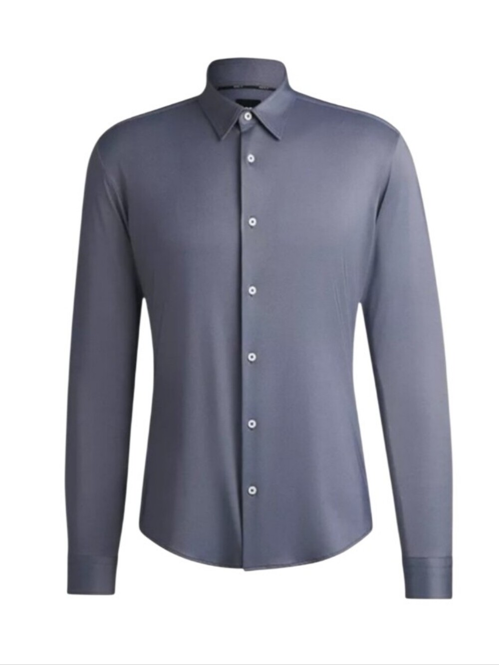 NWOT Boss Men's Slim Fit Gray Long-Sleeve Dress Shirt Strechy Fabric